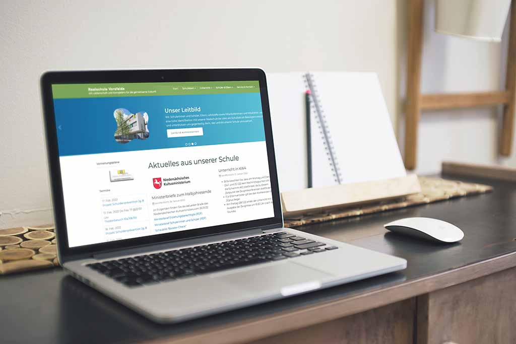 Website for secondary school Vorsfelde